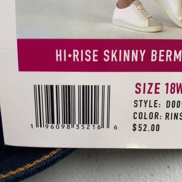 Faith Jeans high rise skinny Bermuda jean short 18W - Picture 11 of 17